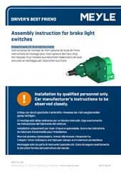Assembly instruction for brake light switches