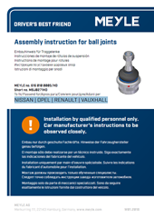 Assembly instruction for ball joints