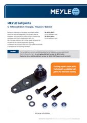 MEYLE ball joints to fit Renault