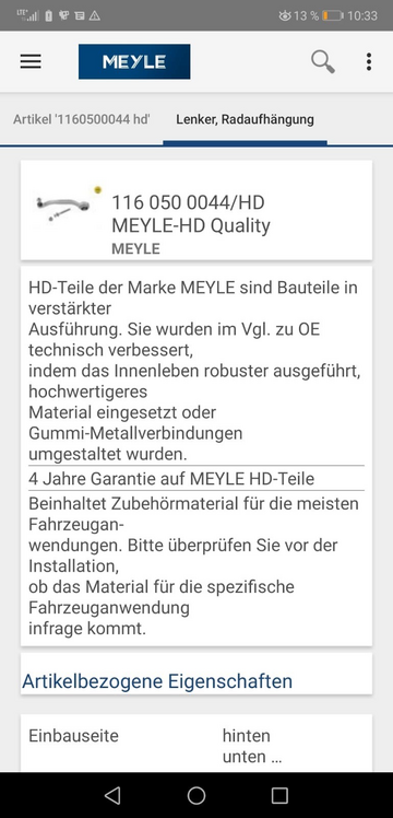 MEYLE Android App