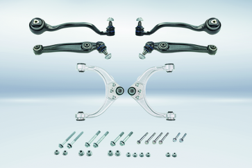 全新 MEYLE-HD 维修套件包含的“三合一控制臂”用于自 2007 年起生产的宝马 X5 和 X6 系列汽车的前桥