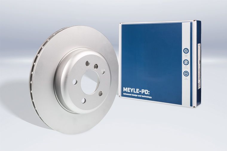 Single-component casting: high-carbon MEYLE-PD brake disc with full-surface coating