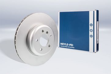 Single-component casting: high-carbon MEYLE-PD brake disc with full-surface coating
