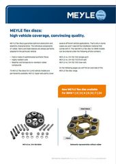 MEYLE flex discs: high vehicle coverage, convincing quality.