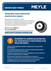 Assembly instructions for control arm mount