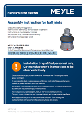 Assembly instruction for ball joints