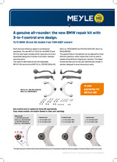 A genuine all-rounder: the new BMW repair kit with 3-in-1 control arm design.