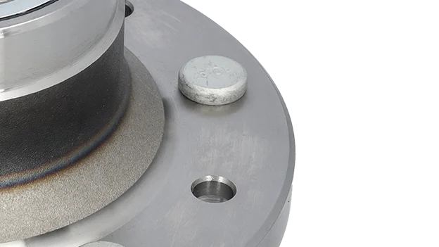 Photo of a section of a close-up of a MEYLE wheel bearing.