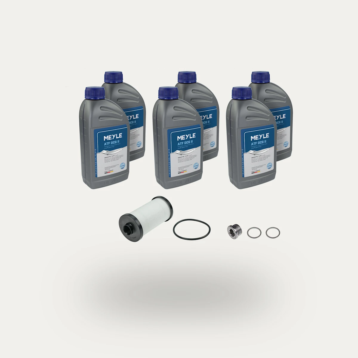 Photo of a MEYLE oil change kit for automatic transmissions.