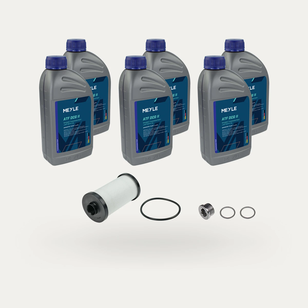 Photo of a MEYLE oil change kit for automatic transmissions.