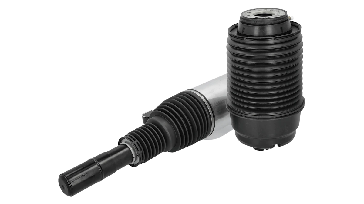 Photo of three MEYLE air suspension components.