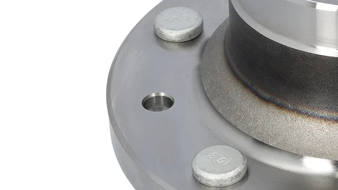 Photo of a section of a close-up of a MEYLE wheel bearing.