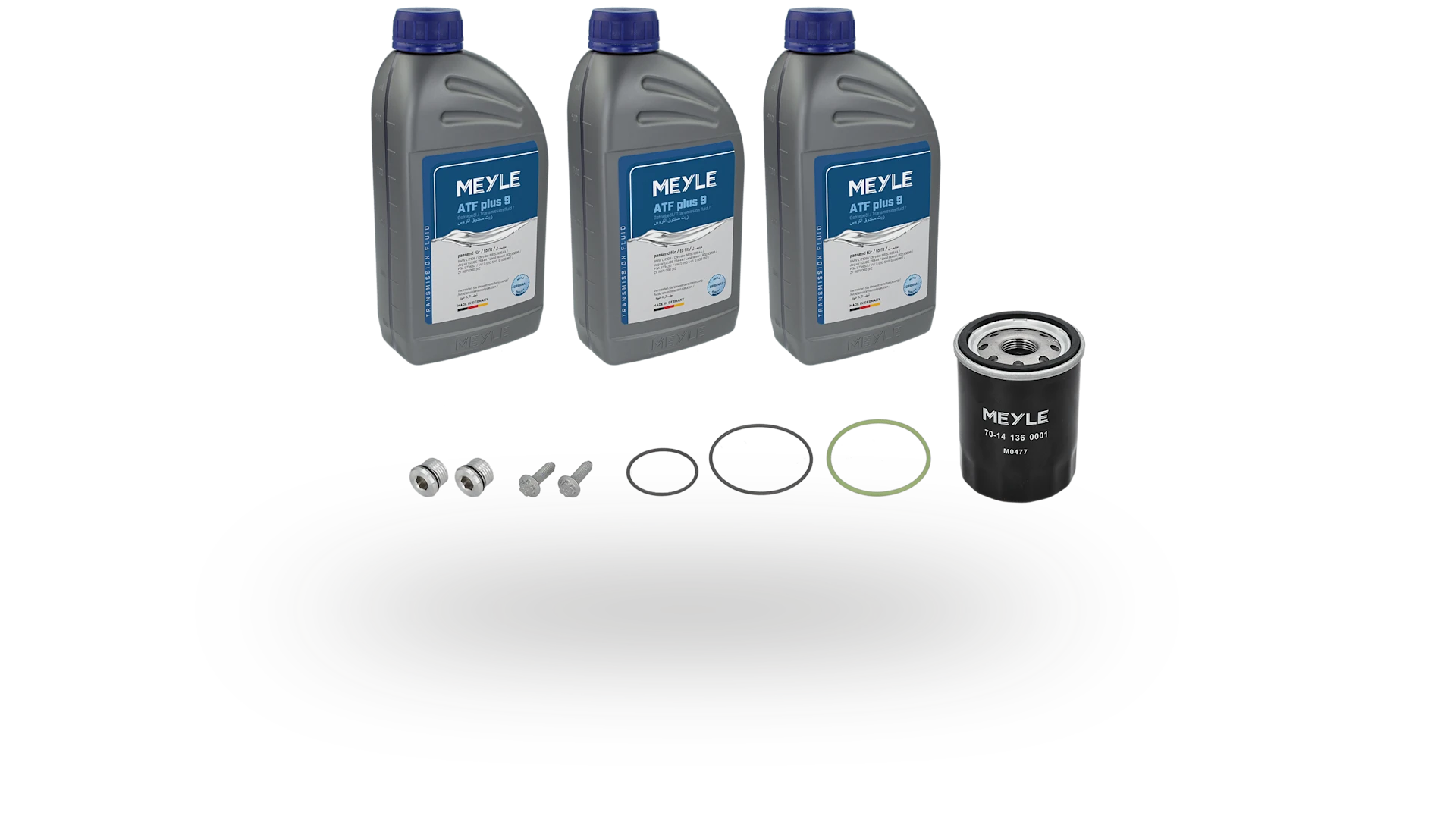 Photo of the MEYLE oil change kit for Tesla.