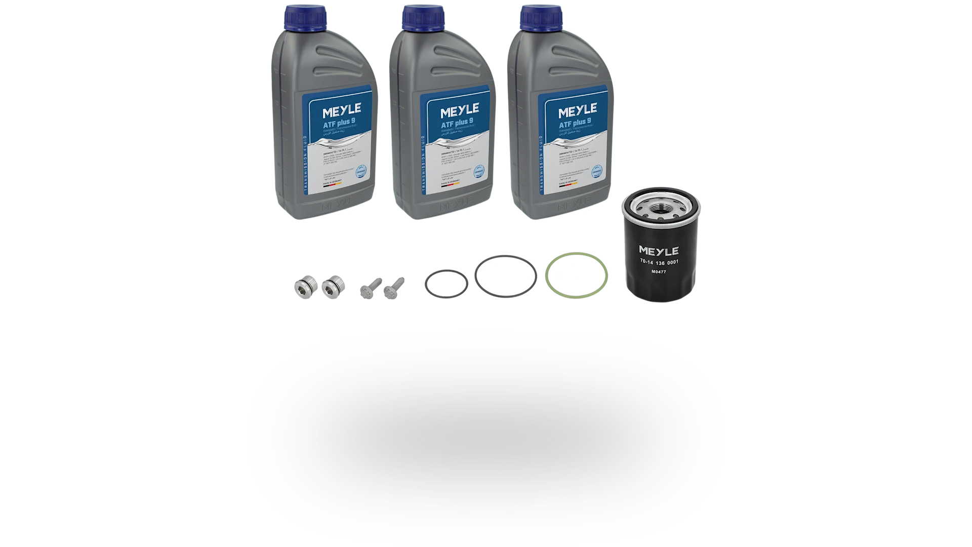 Photo of the MEYLE oil change kit for Tesla.