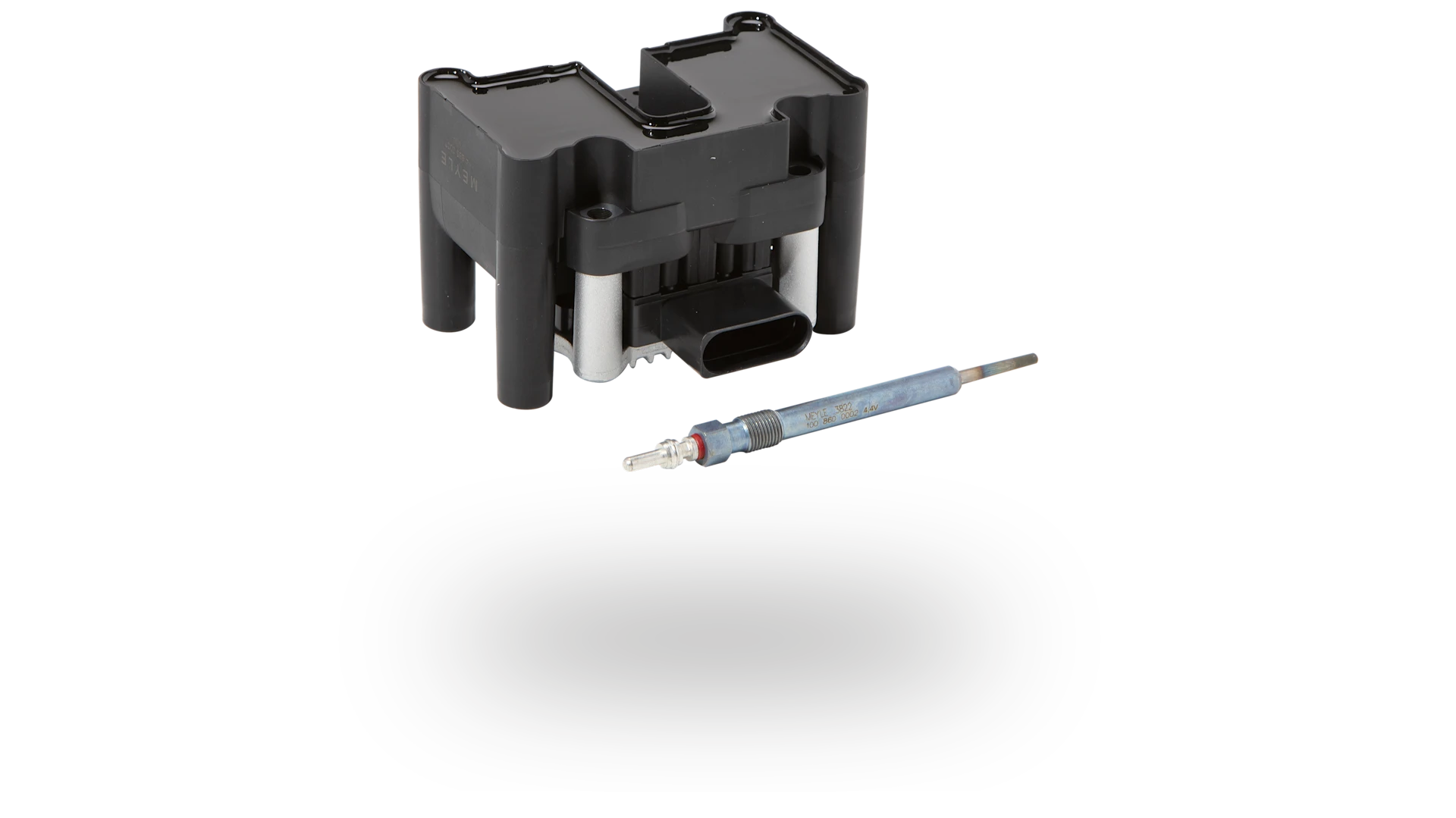Photo of MEYLE parts for the starting, ignition and glow system.