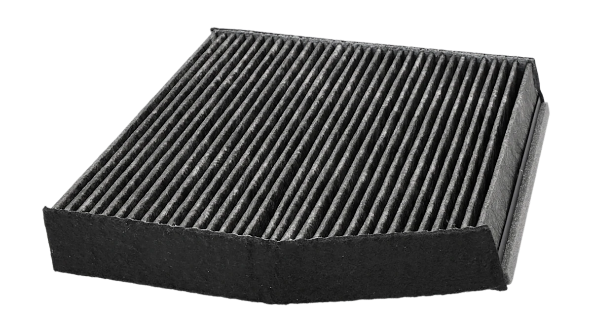 Close up of a MEYLE cabin air filter.