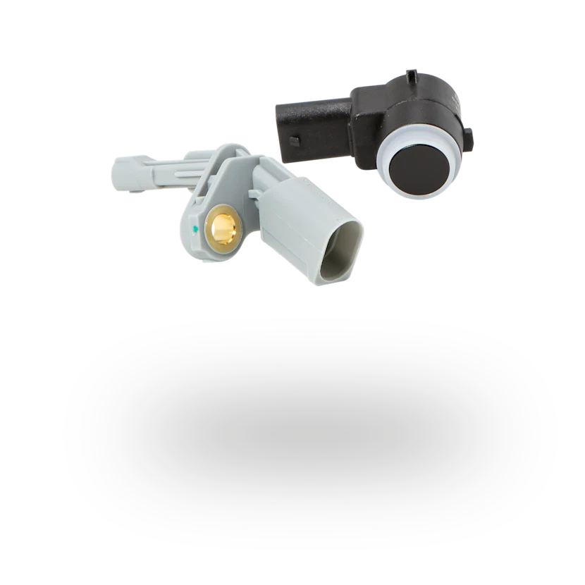 Photo of MEYLE parts for assistance systems.