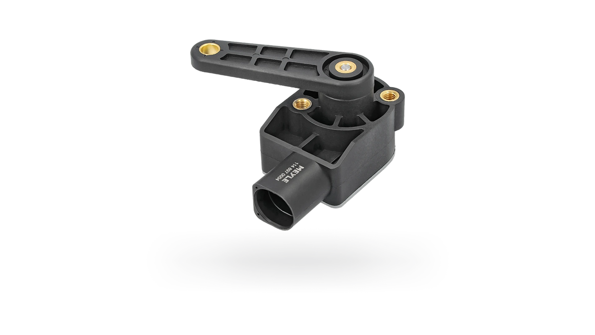 Photo of a MEYLE sensor for headlight range control.