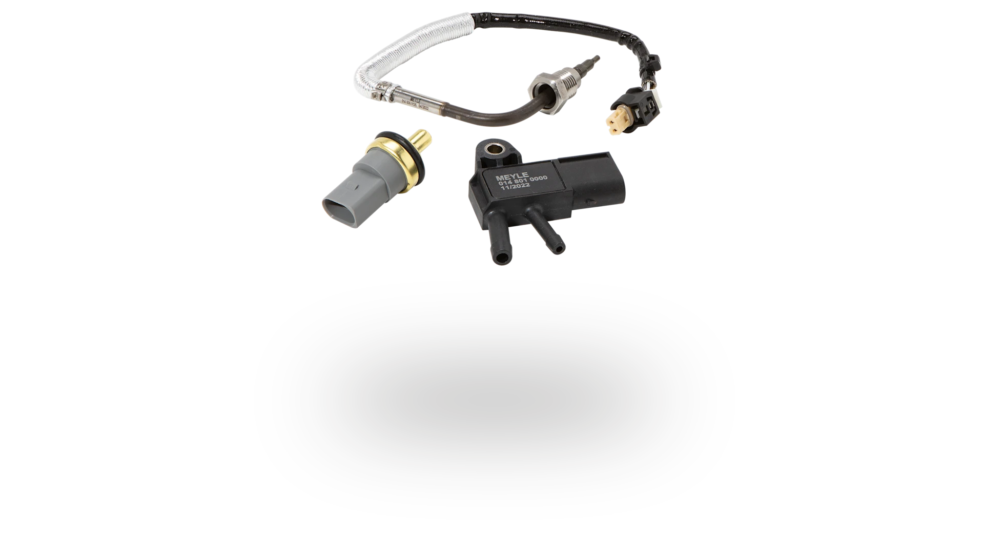 Photo of MEYLE exhaust engine management parts.