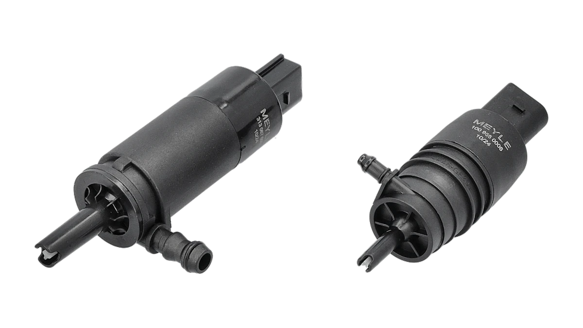 Photo of parts for windscreen and headlight cleaning from MEYLE.