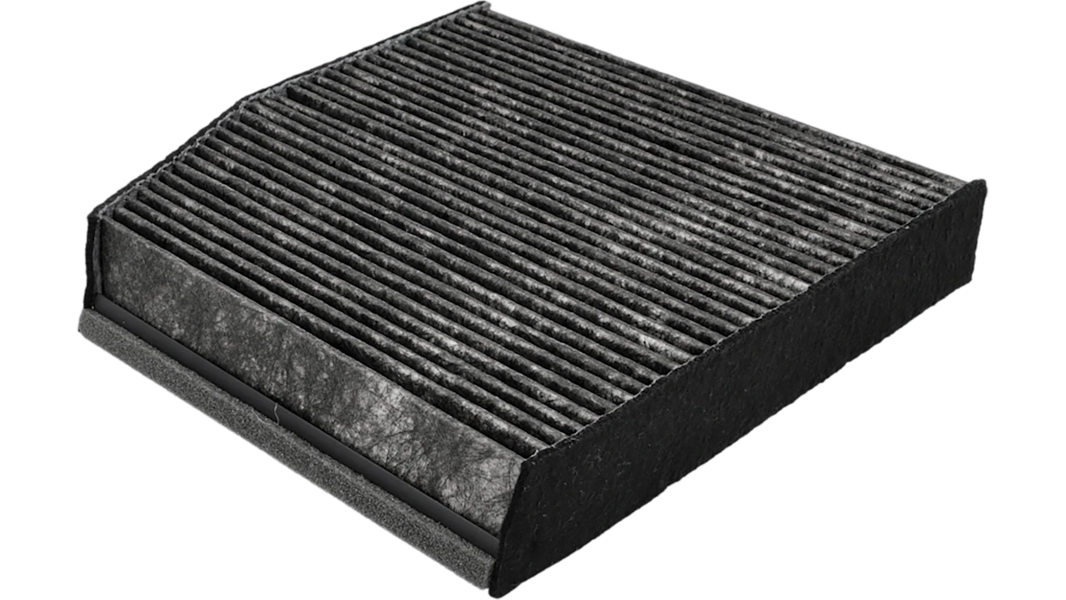 Close up of a MEYLE cabin air filter.