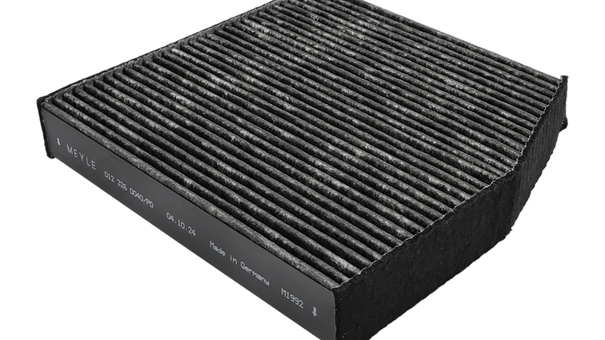 Close up of a MEYLE cabin air filter.