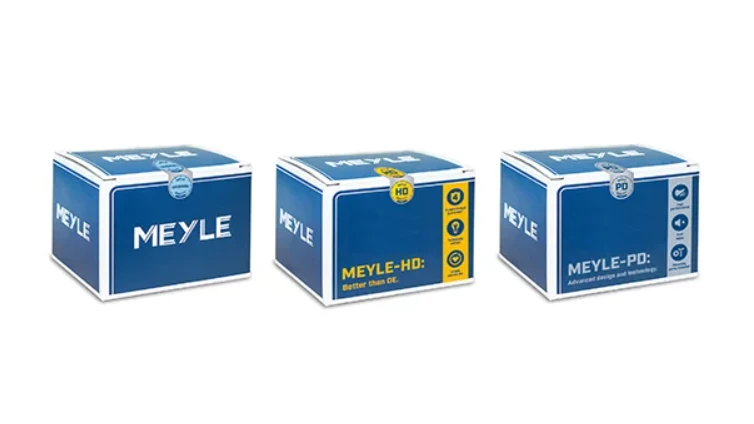 Photo of 3 MEYLE packaging.