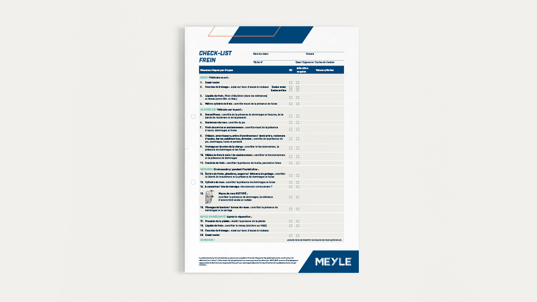 Illustration from the MEYLE brake checklist.