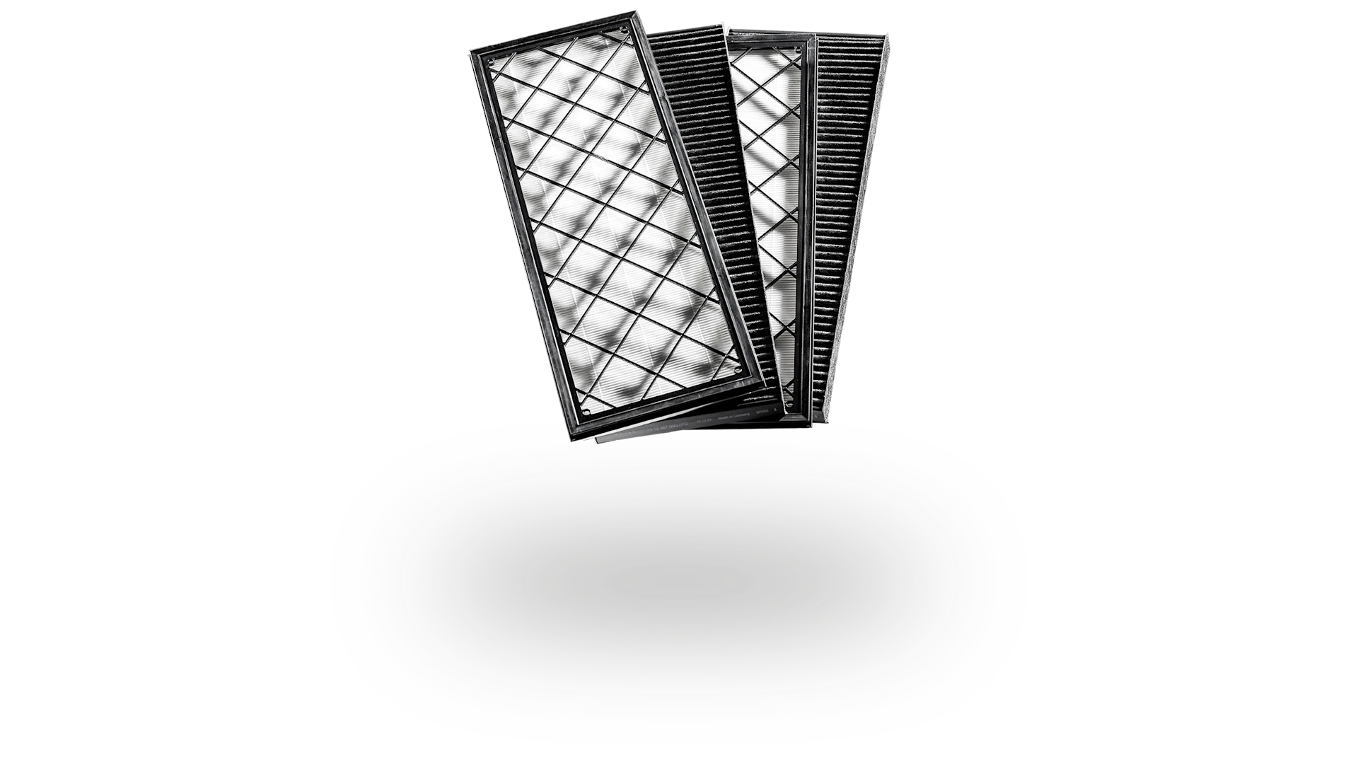 Product image of the MEYLE Hepa cabin air filter set for Tesla.