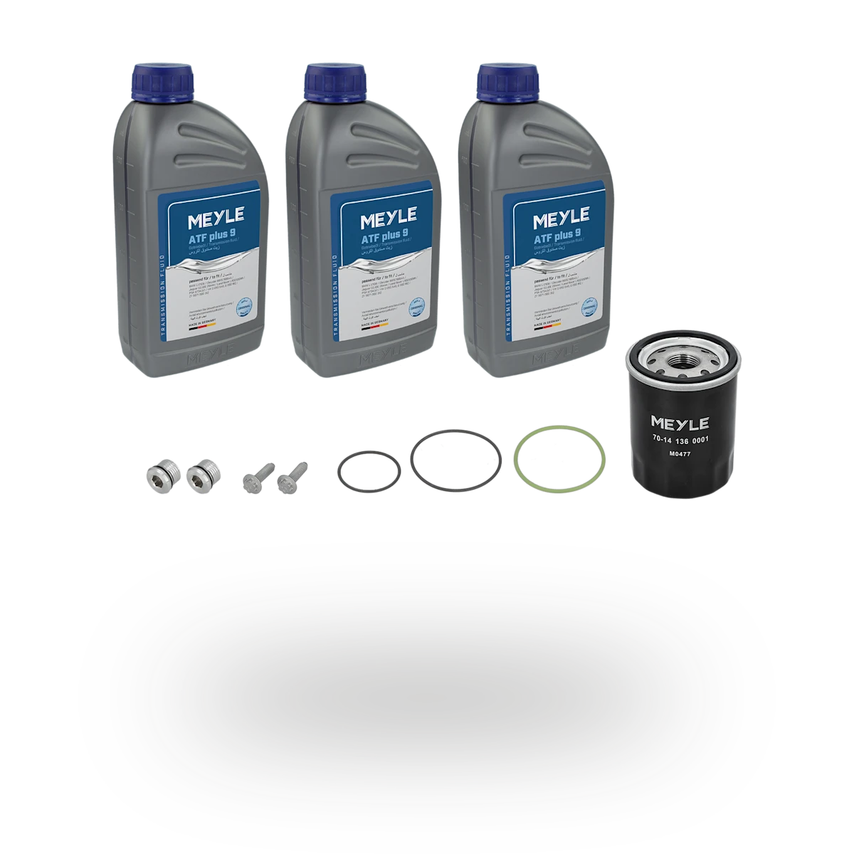 Photo of the MEYLE oil change kit for Tesla.
