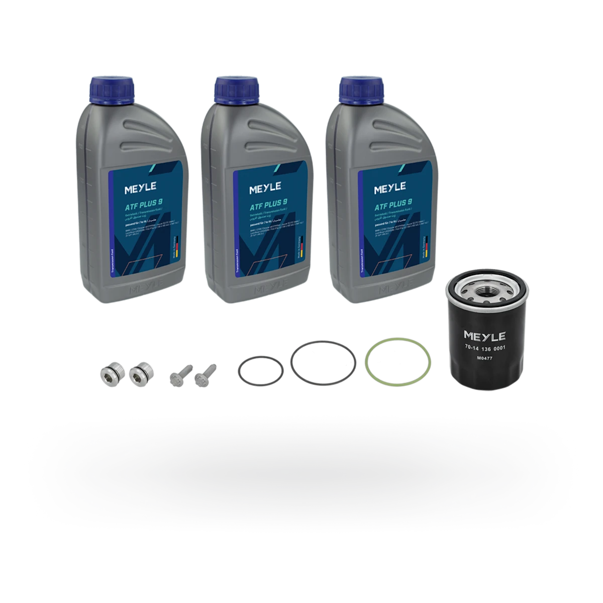 Photo of the MEYLE oil change kit for Tesla.