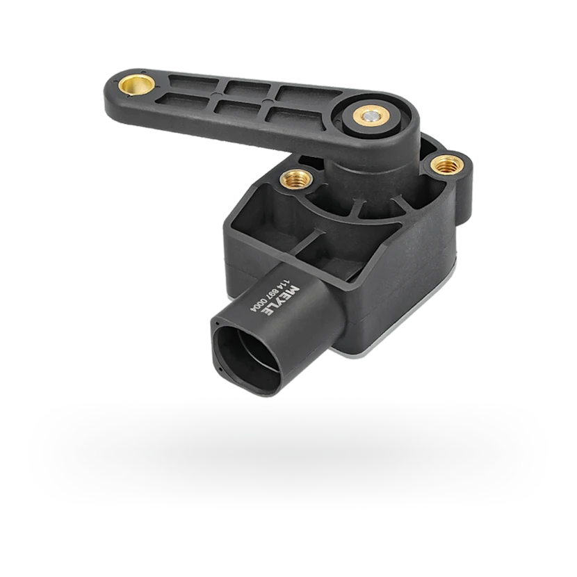 Photo of a MEYLE sensor for headlight range control.