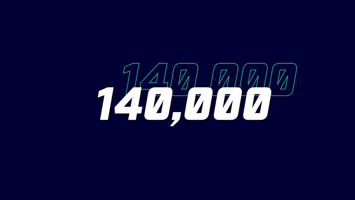 Graphic of the number 140,000.
