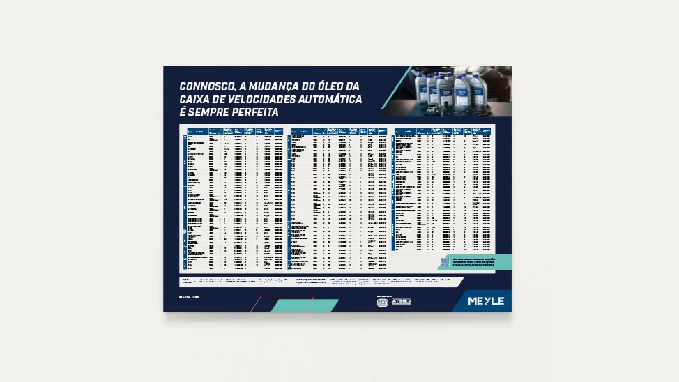 Illustration from the MEYLE poster for the installation of oil change kits.