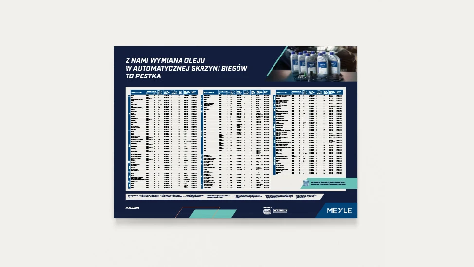 Illustration from the MEYLE poster for the installation of oil change kits.