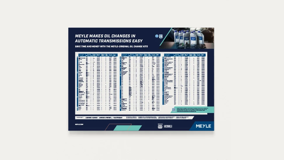 Illustration from the MEYLE poster for the installation of oil change kits.